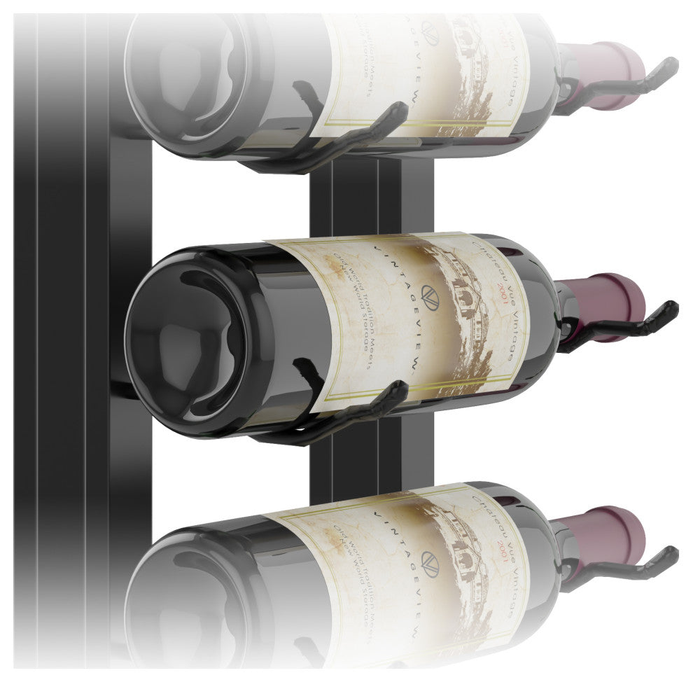 VintageView W Series Wine Rack Frame Backer Bar, Matte Black