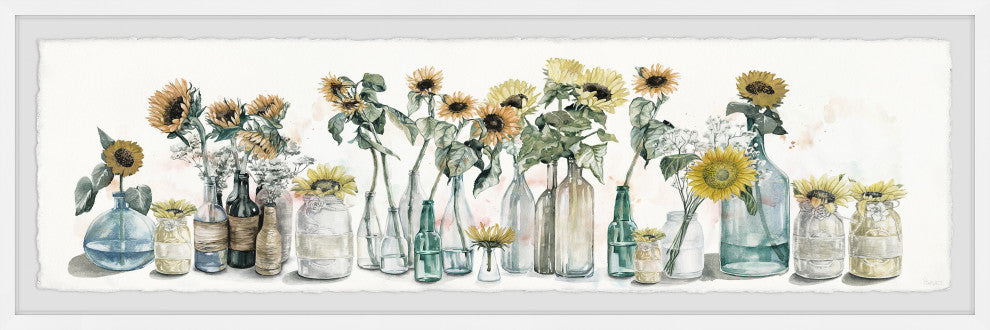 "Sunflower Centerpiece III" Framed Painting Print