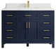 Cambridge 48 Single Sink Bath Vanity in Hale Navy Blue 1.5" Calacatta Laza