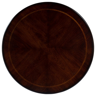 Ellsworth 36" Ribbed Pedestal Foyer Table, Cherry
