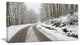 Snow Storm at Piornedo Spain, Large Landscape Canvas Art, 32"x16"