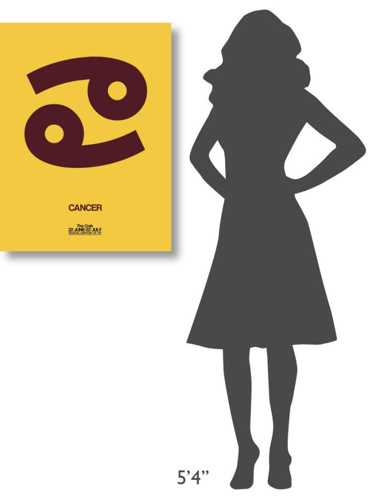 "Cancer Zodiac Sign Brown" Fine Art Print