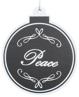 5.5" Black-White Flat Peace Hologram Ball. Comes 6 per bag , 5.5"