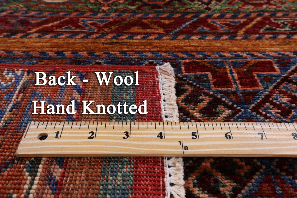 Khorjin Super Kazak Hand-Knotted Runner Rug 2' 8" X 9' 8" Q5459