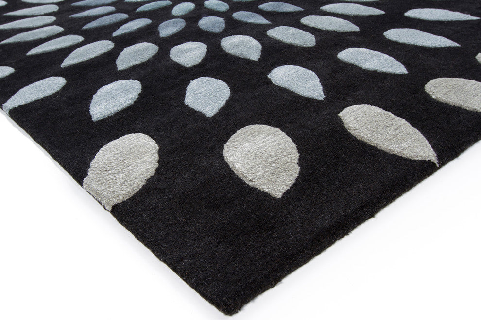 Oleander Contemporary Area Rug, Gray, 9'x13'