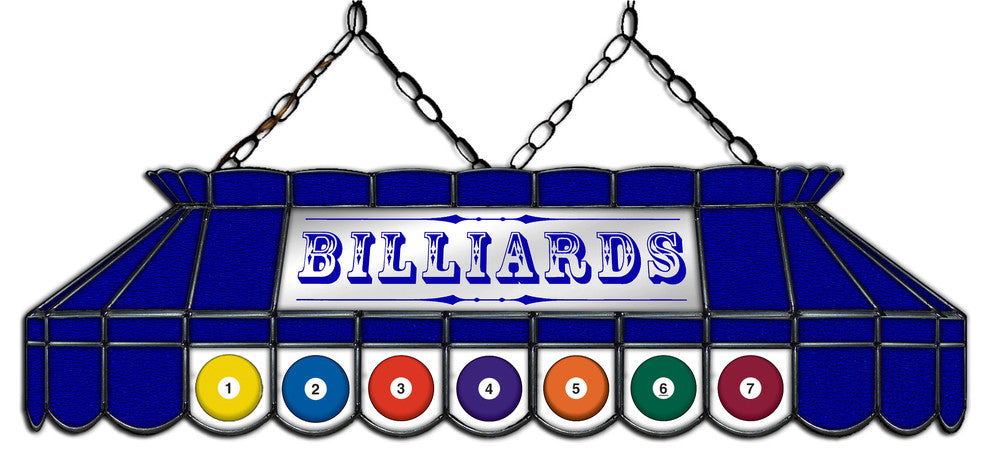 Pool Table Light Stained Glass Billiard Lamp , 40"