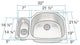 PR123-18 Offset Stainless Steel Kitchen Sink