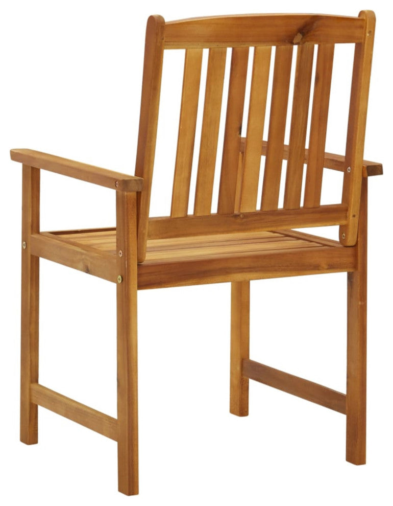 Vidaxl Director's Chairs With Cushions 4-Piece Solid Acacia Wood