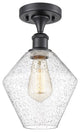 Innovations 516-1C-BK-G654-8-LED 1-Light Semi-Flush Mount, Matte Black