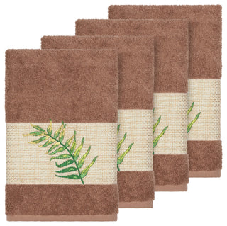 Zoe 4 Piece Embellished Hand Towel Set