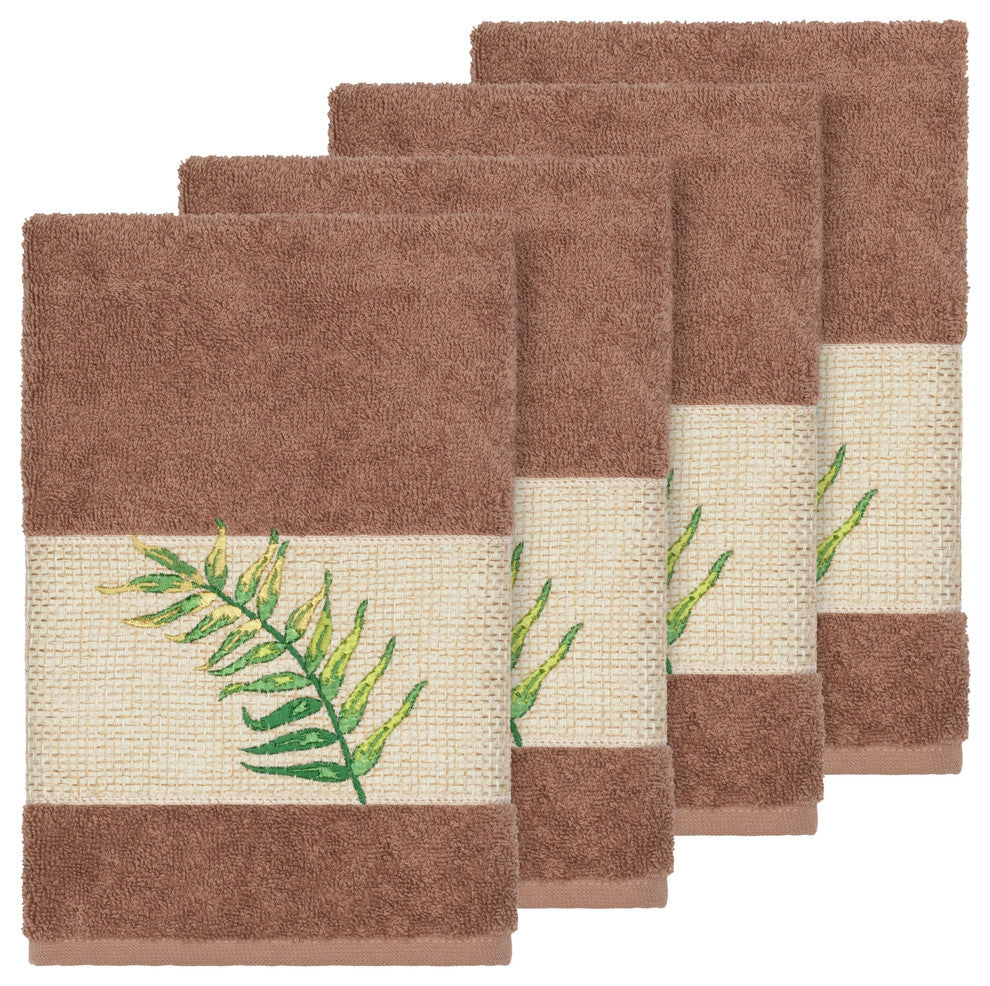 Zoe 4 Piece Embellished Hand Towel Set