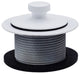 Twist & Close Bath Waste - 14" Make-Up, 17 Ga. Tubing In Satin Nickel, Powder Coated White