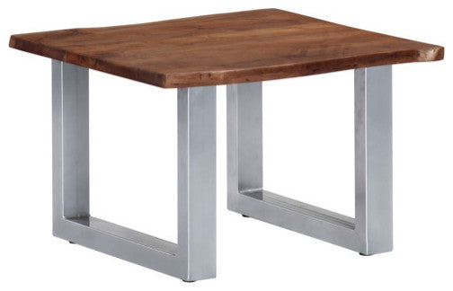 vidaXL Coffee Table End Table with Live Edges for Living Room Solid Wood Acacia