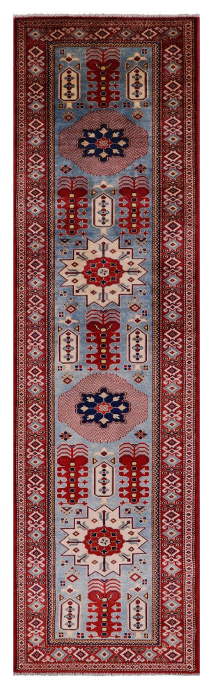 Runner Super Kazak Handmade Rug 2' 9" X 10' 1" Q10646