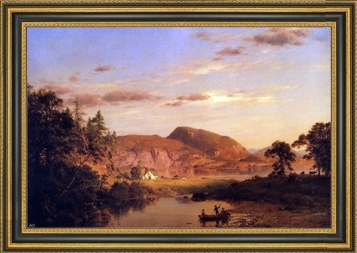 Frederic Edwin Church Home by the Lake Framed Premium Canvas Print, 18"x27"
