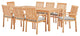 Farmstay 9 Piece Outdoor Patio Teak Wood Dining Set Natural Taupe