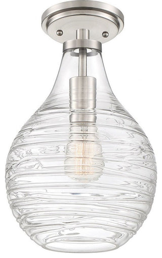 Genie 1-Light Semi-Flush Mount, Brushed Nickel