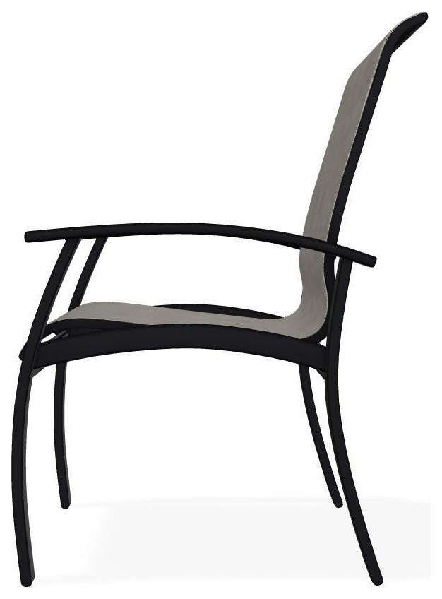 Belle Isle Sling Outdoor Dining Chair, Storm/Black