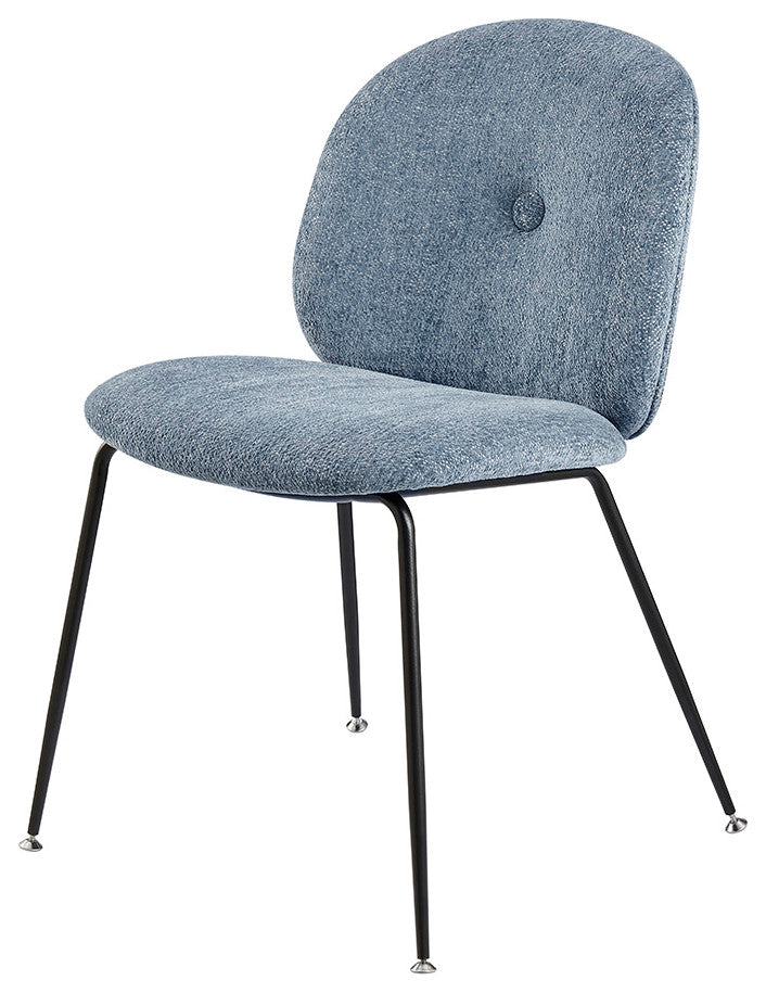 Nisha Fabric Dining Side Chair, Set of 2, Posh Blue Gray