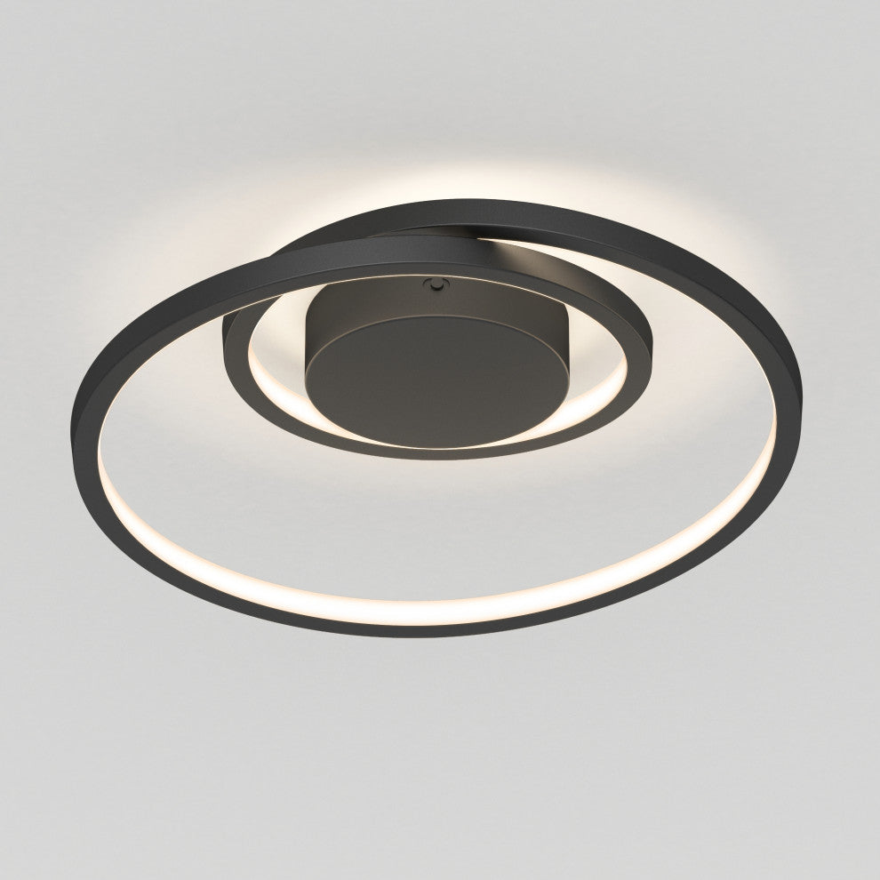 Artika Salto Ceiling Flushmount Light, Black