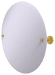 Frameless Round Tilt Mirror with Beveled Edge, Polished Brass