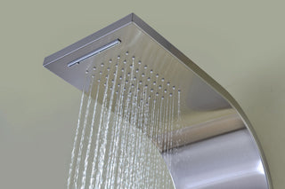 ANZZI Niagara 64 in. 2-Jetted Full Body Shower Panel in Brushed Steel