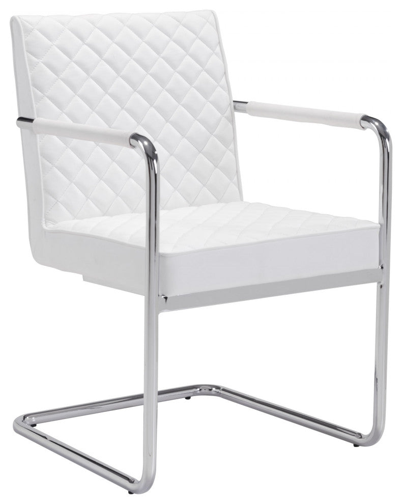 Quilt Dining Chair, Set of 2 White
