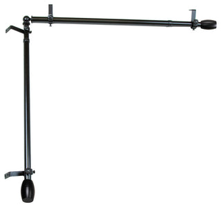 Julie Multi Angle Ceiling Rod 48-84", Black, Two Sided