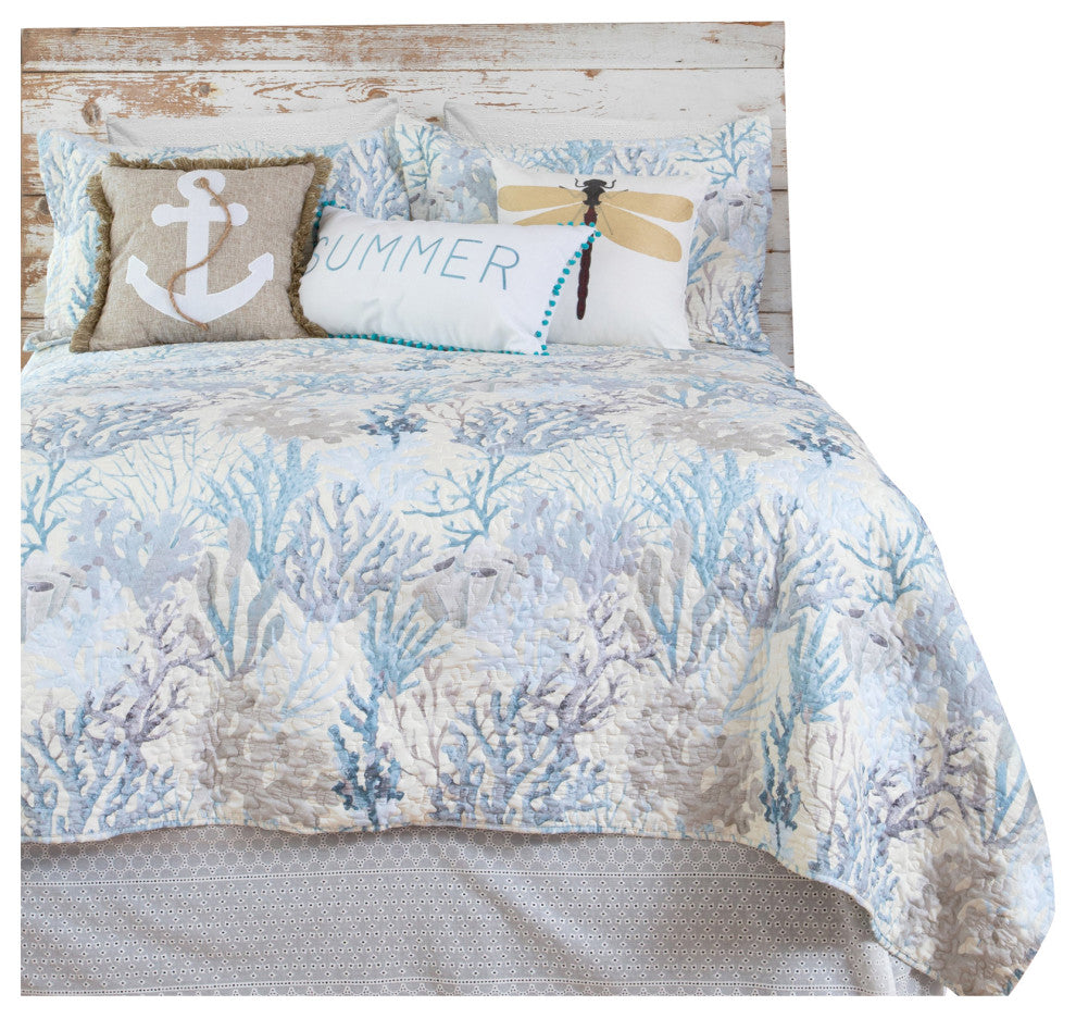 Summer Reef Coastal Quilt Set, Twin