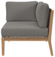 Clearwater Outdoor Patio Teak Wood 6-Piece Sectional Sofa