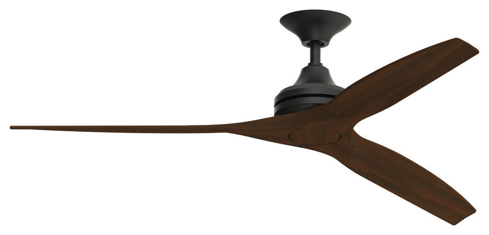 Fanimation Spitfire 72" Fan, Black Motor, Whiskey Wood