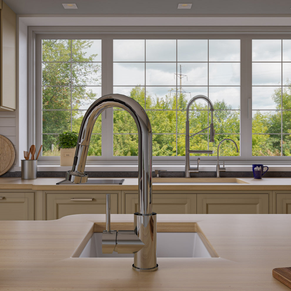 ALFI brand AB1720UM-W White 17" Undermount Rectangular Granite Prep Sink