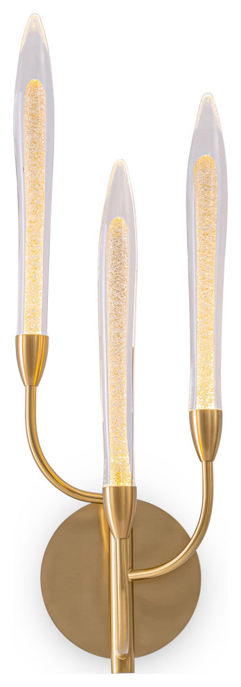 Alina 3 Light LED Wall Sconce Brass