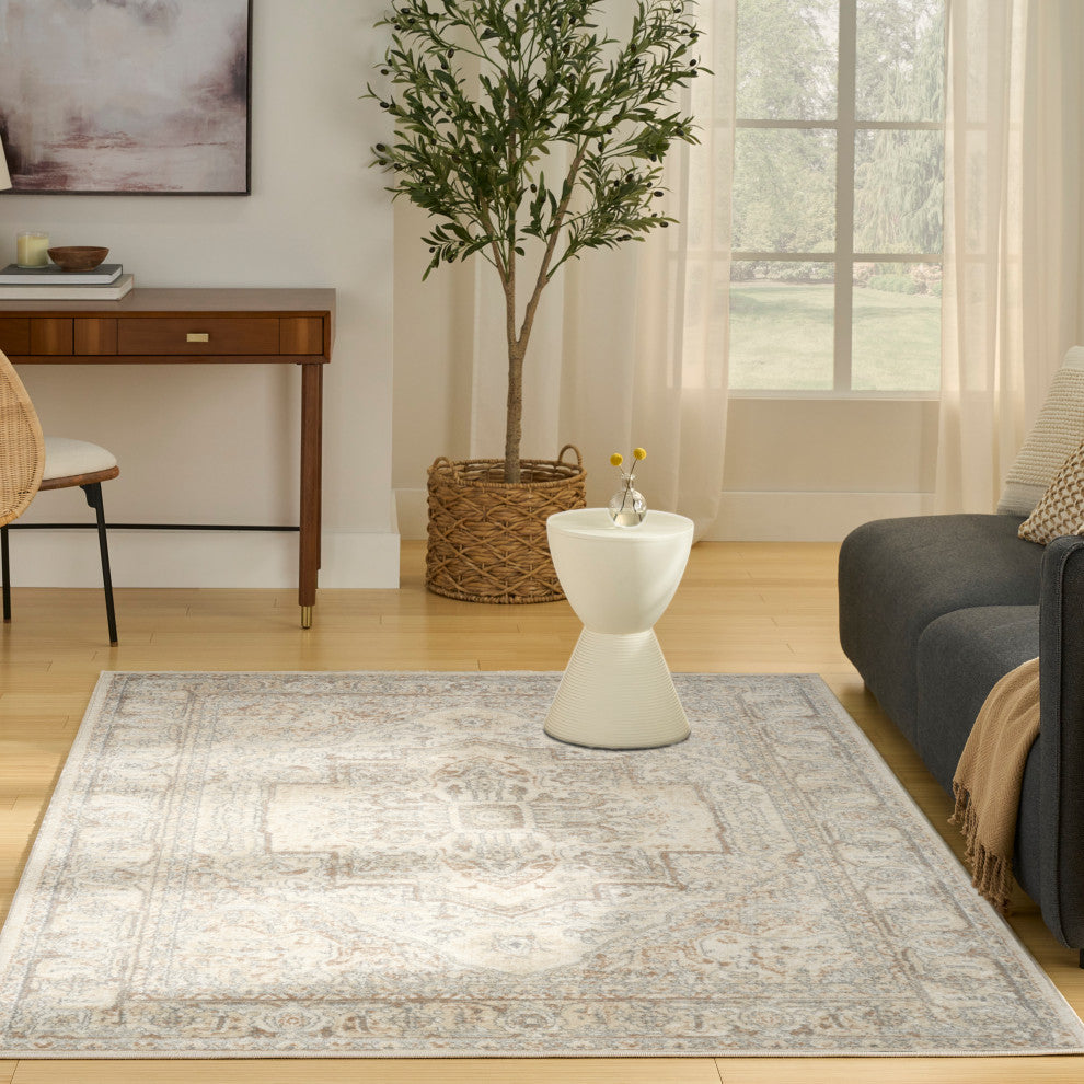 Nourison Quarry 3'9" x 5'9" Beige Vintage Indoor Rug