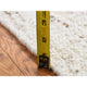 Ivory Modern Minimalist Design 100% Wool Hand Knotted Square Rug 1'8"x1'8"