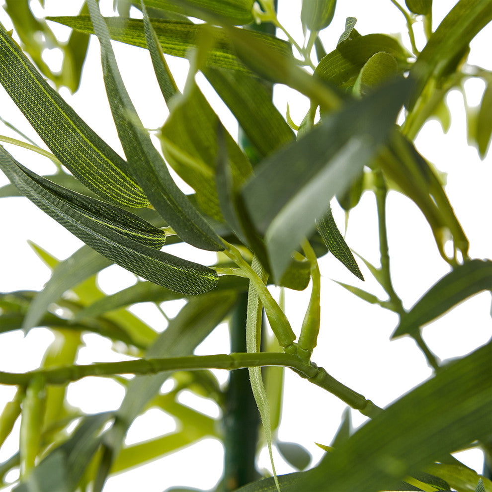 Pure Garden 6 ' Tall Artificial Bamboo Plant, Green Trunk
