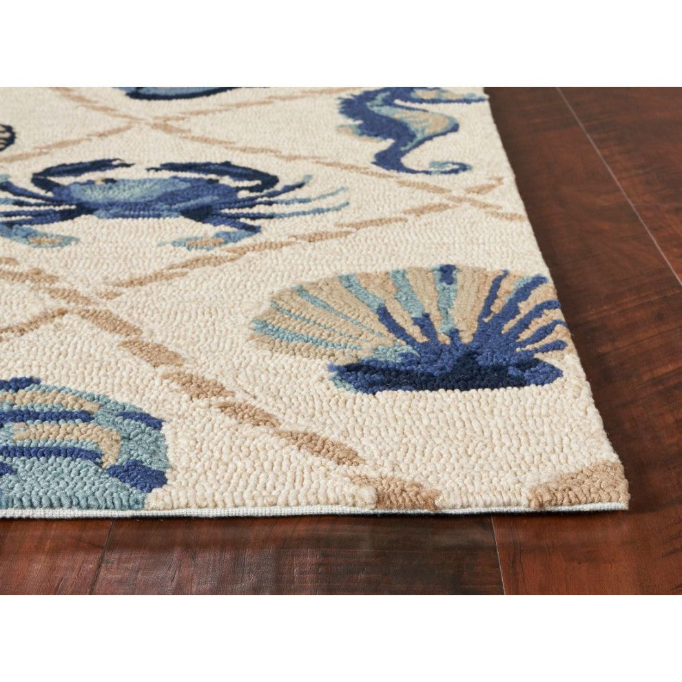 KAS Harbor 4217 Sand Seaside Area Rug, 3'x5'