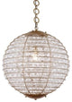 Bellagio 24" One Light Adjustable Chandelier Antique Gold Leaf