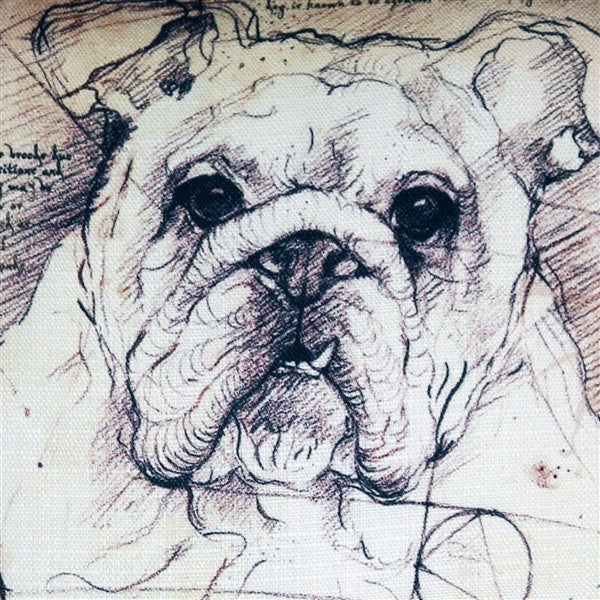 Leonardo's Dogs British Bulldog Dog Pillow