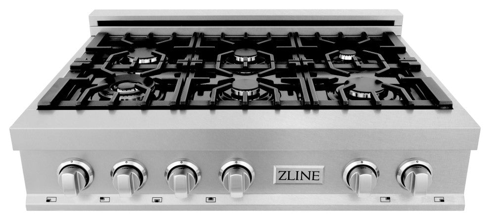 ZLINE 36" Gas Stovetop in Fingerprint Resistant Stainless Steel and Griddle