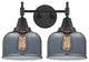 INNOVATIONS LIGHTING 447-2W-BK-G73-LED Caden 2 Light 17 inch Bath Vanity Light