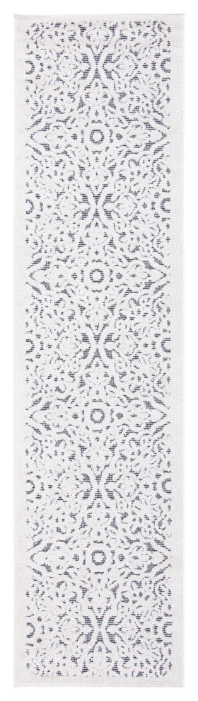 Safavieh Indoor-Outdoor Cabana Collection, CBN662 Rug, Ivory/Gray, 2'2"x7'