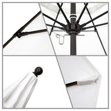 7.5' Silver Anodized Push Lift Aluminum Umbrella, Kiwi Olefin