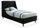 Eva Velvet Upholstered Bed, Black, Twin