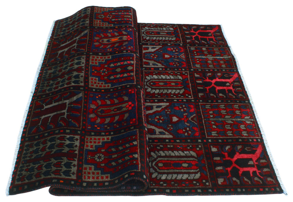 Fine Vintage Distressed Bocley Red Rug