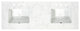 Engineered Stone Vanity Top in Grain White, 61", Double Sink