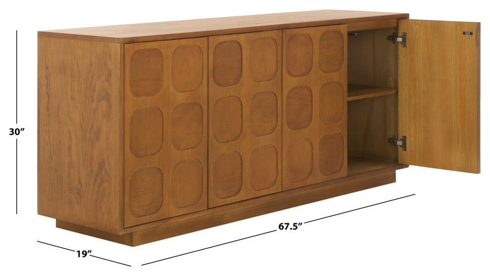 Safavieh Couture Benedict Wood Sideboard, Natural