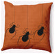 20" x 20" Hanging Spiders Indoor/Outdoor Polyester Throw Pillow, Dusty Orange