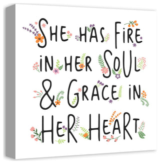 Fire in Her Soul 16x16 Canvas Wall Art