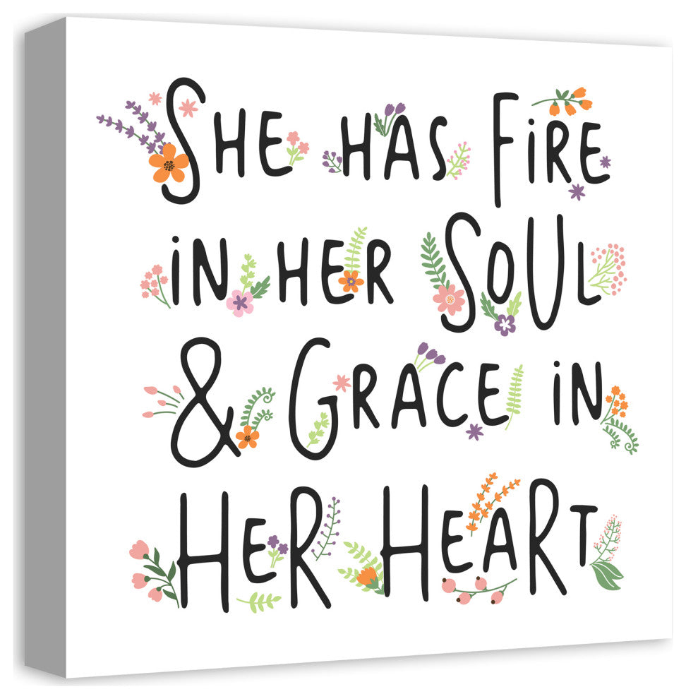 Fire in Her Soul 16x16 Canvas Wall Art